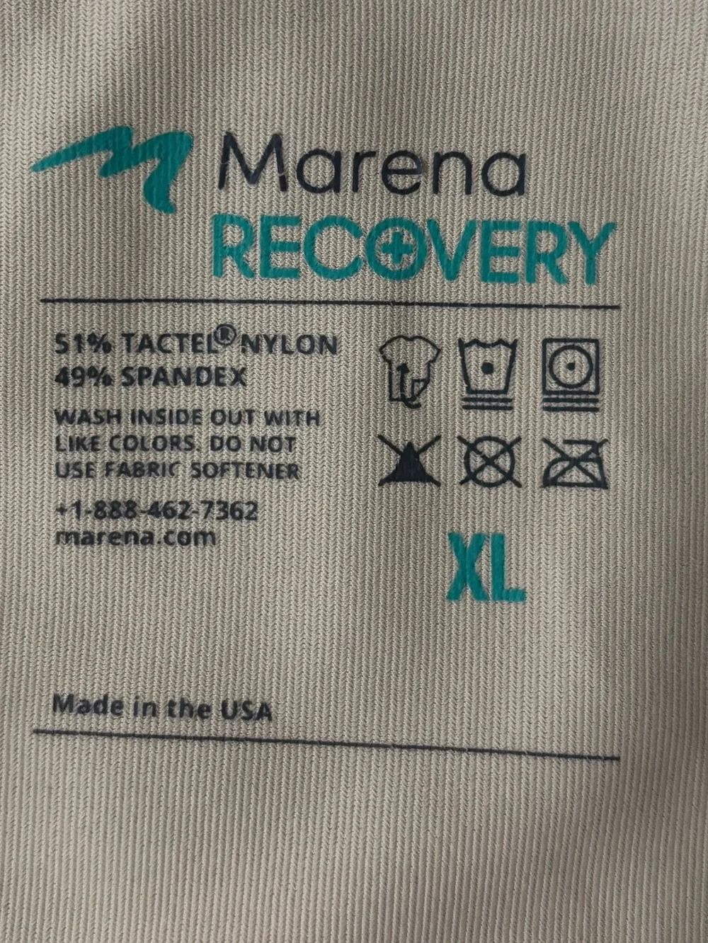 Marena Recovery Bodysuit 3/4 Sleeve Sculpting Suit in Beige XL